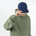 Indigo cotton 6-panel knitted cap,Navy, swatch