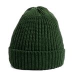 Short cotton knitted cap,Green, swatch