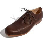 Cap Toe Leather Low Boot,Brown, swatch