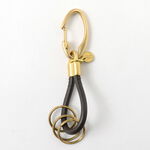 Carabiner & Leather Combination Keyring,Brown, swatch