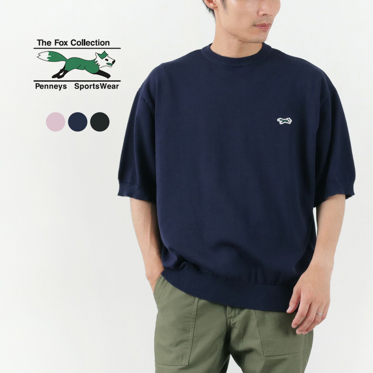 Fox Knit Crew T-Shirt,, large image number 1