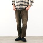 S18FTP16 Indigo Cord Tapered 5P Trousers Corduroy,Brown, swatch