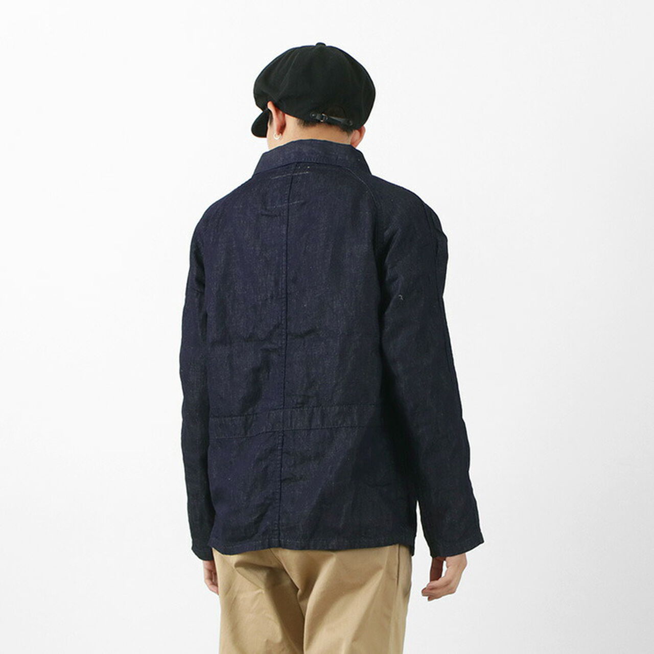 Special Order RJB7070 Summer French Coverall Jacket Cotton Linen Denim,, large image number 11