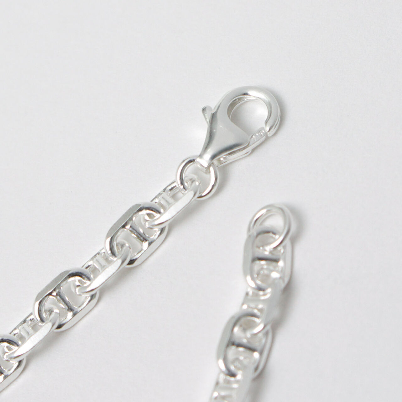 Semi solid anchor chain bracelet 925 silver,, large image number 6