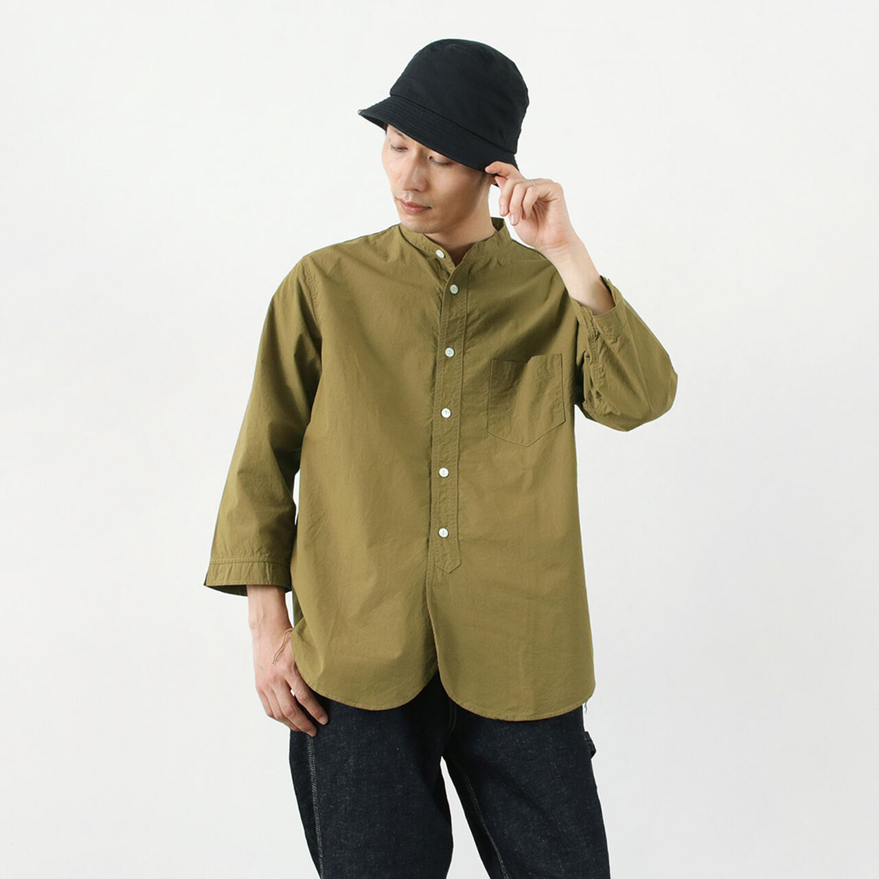 FRC006 Special order military dump band collar shirt three quarter sleeve,, large image number 15