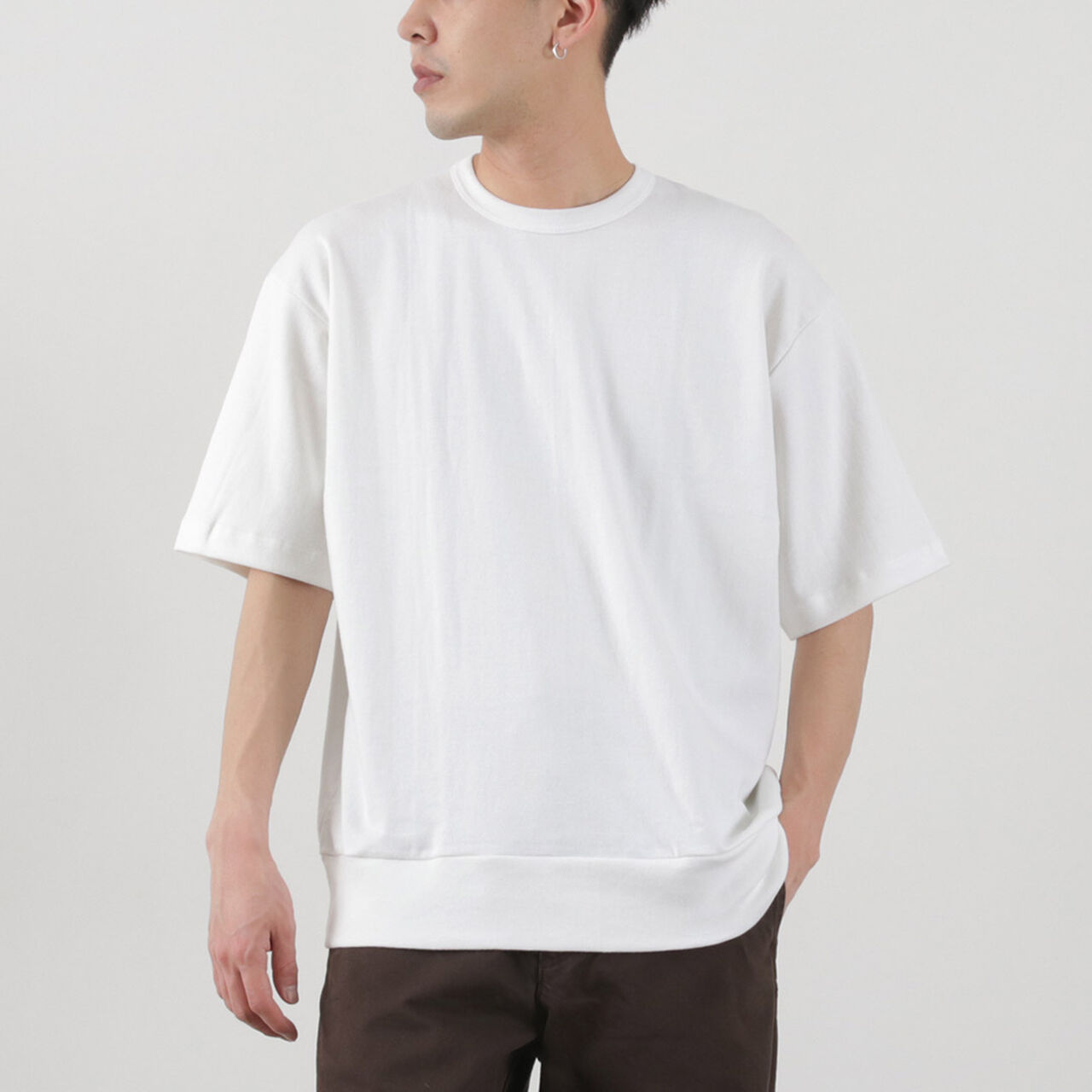 TONNNO Relaxed Fit Crew Neck T-Shirt,Bianco, large image number 0