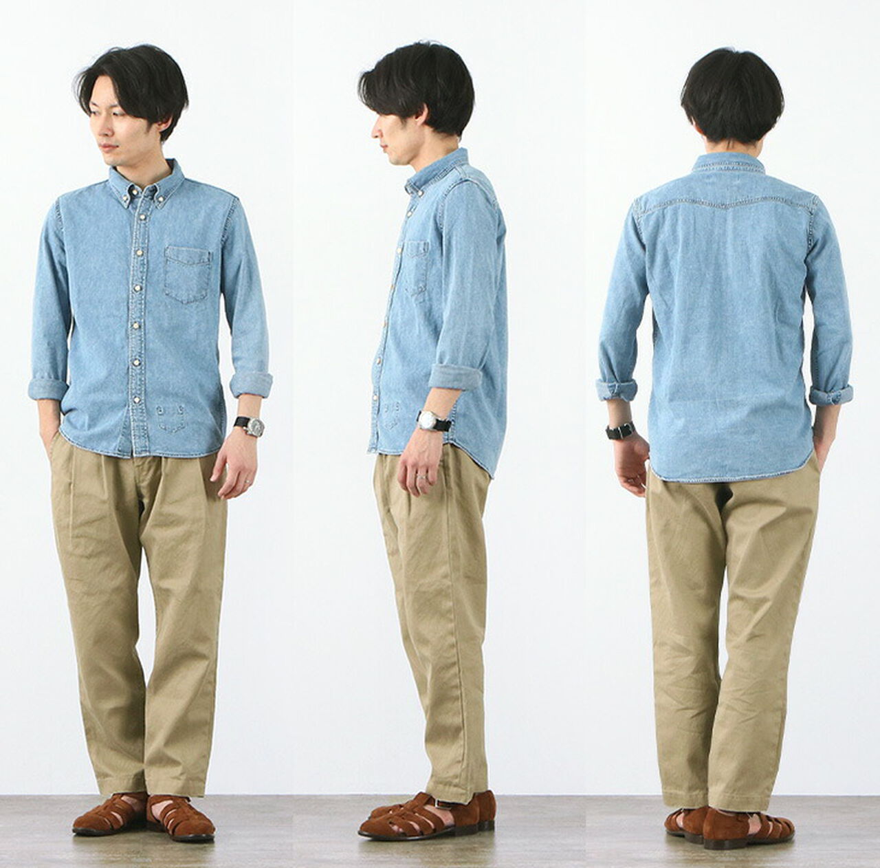 Chino 2-tuck pants,, large image number 10
