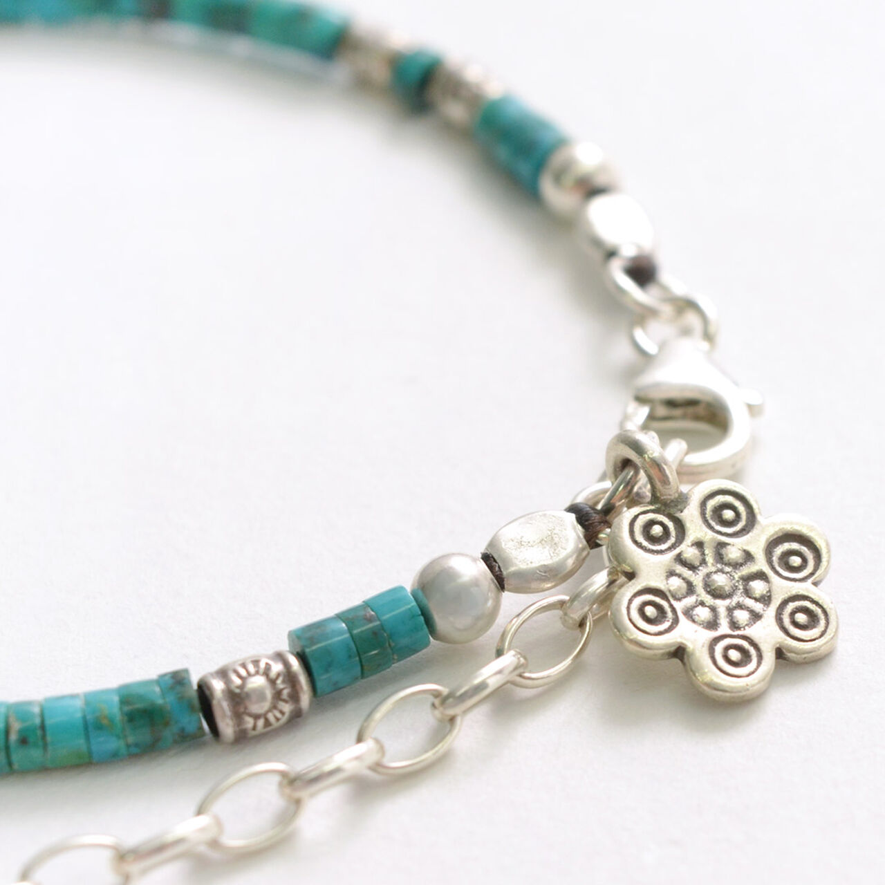 Turquoise Beaded Anklet,, large image number 5