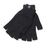 Half Finger Knitted Gloves,Black, swatch