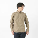 Colour Special Order Ox Long Sleeve Button Down Shirt,Beige, swatch