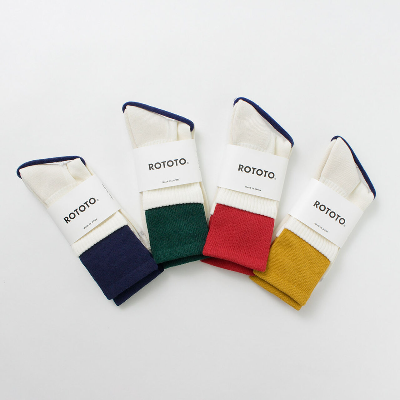 R1421 Organic cotton double layer crew socks,, large image number 4