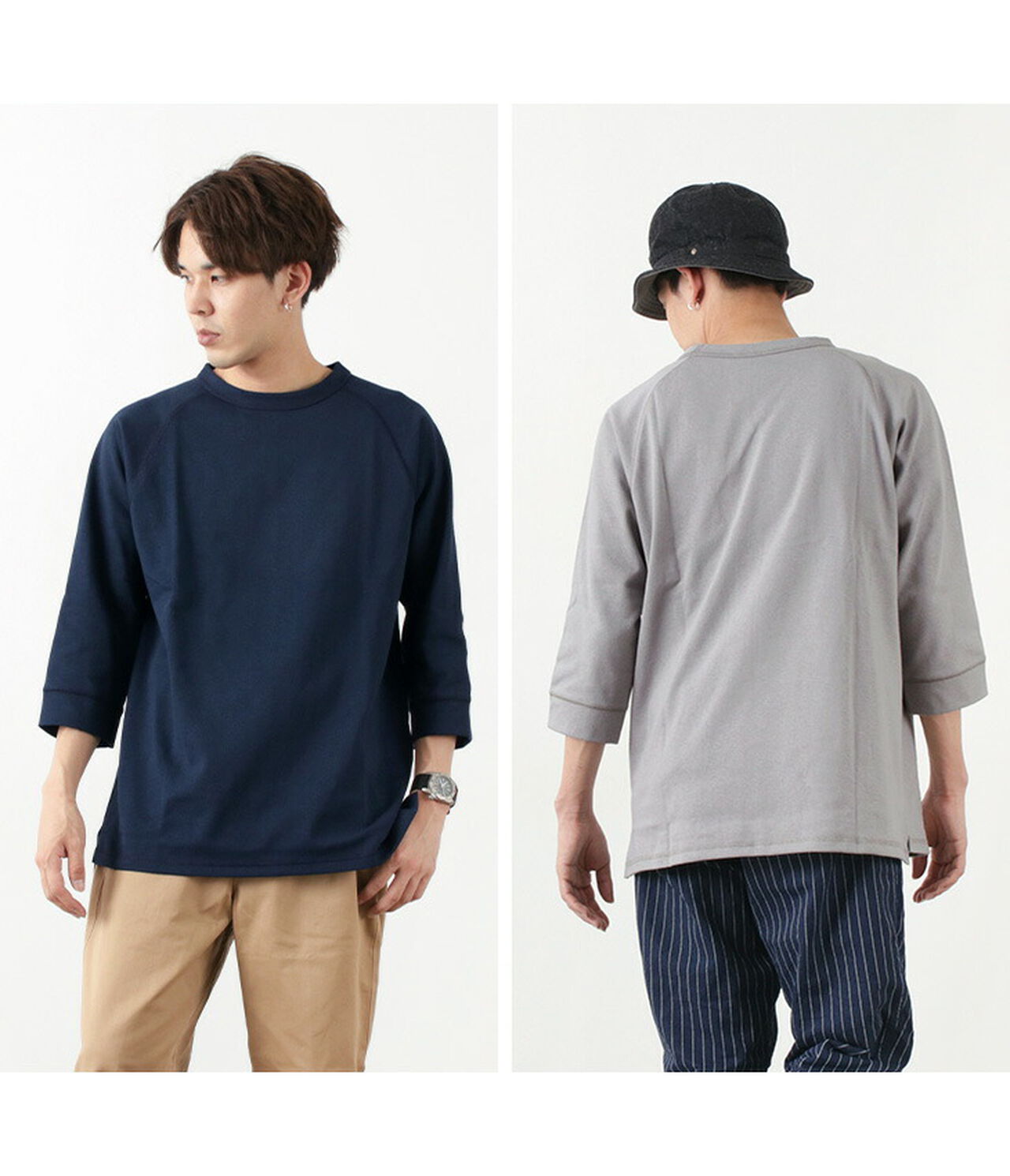 Hemmed Jersey Cotton Crew Neck Cut & Sew,, large image number 5