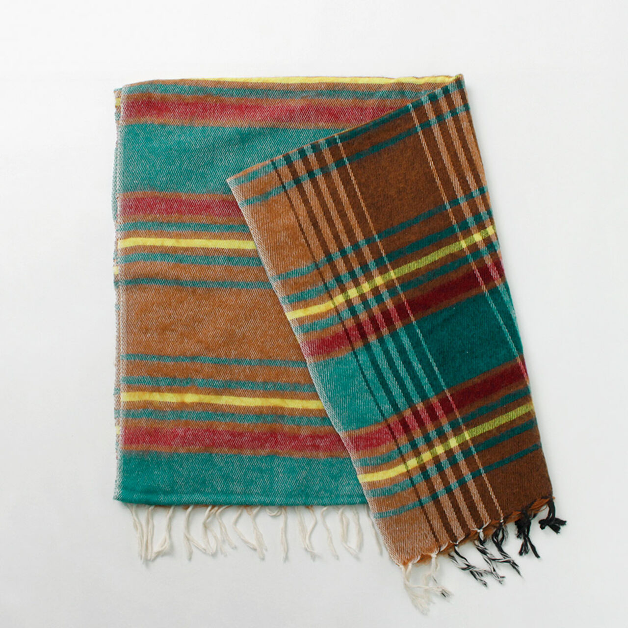 ORAL Design collar check scarf,, large image number 0