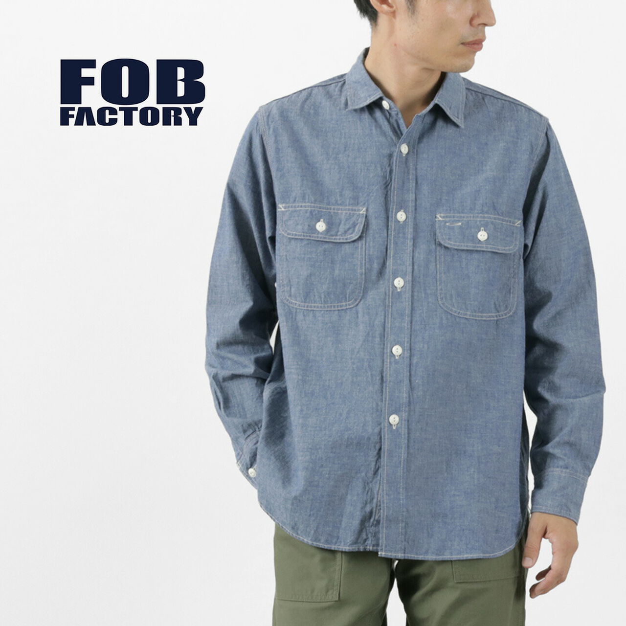 F3494 Chambray work shirt,, large image number 1
