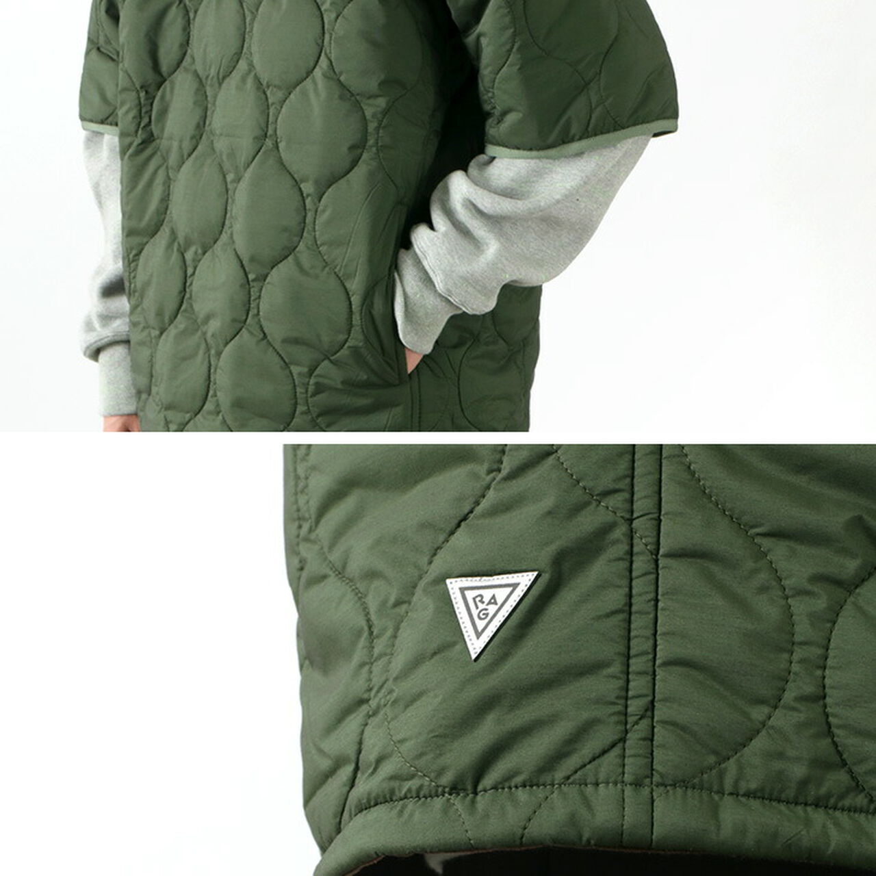 Military Quilted Feel Good Shell Tee Jacket,, large image number 9