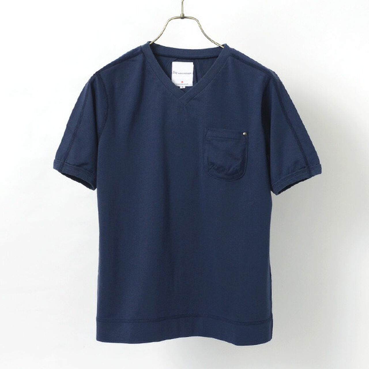 Split raglan pocket V-neck T-shirt,, large image number 0