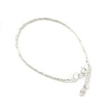 Multi-cut Karen silver beads & tube beads / bracelet,Silver, swatch