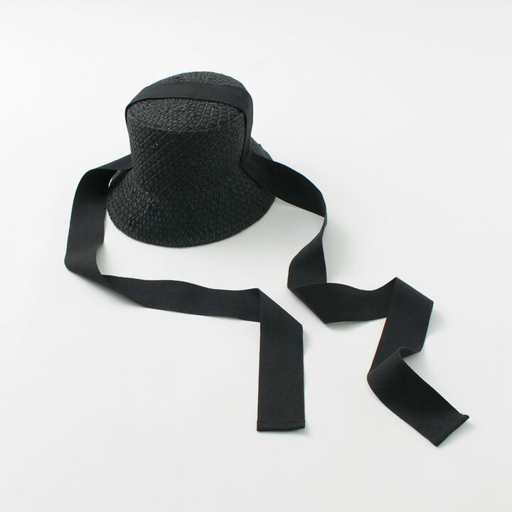 Paper Knit Bucket Ribbon Hat