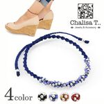 Twisted Silver Ballstone Beads Anklet,Black, swatch