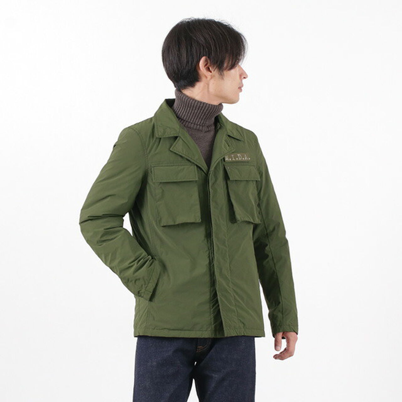 Lennon Down Military Jacket,Olive, large image number 0