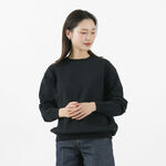 Wave cotton knit pullover,Black, swatch