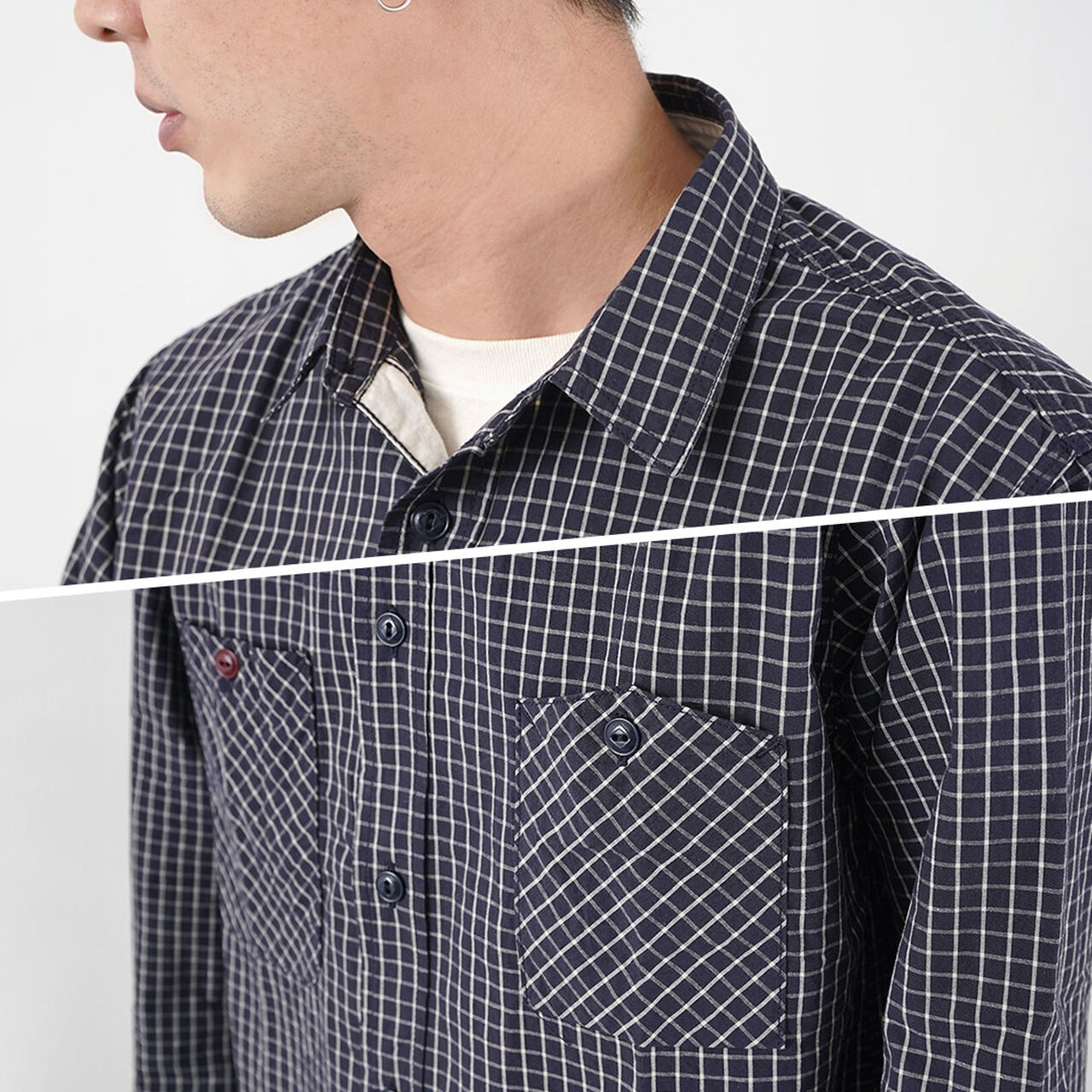 F3489 GRAPH CHECK WORK SHIRT,, large image number 7
