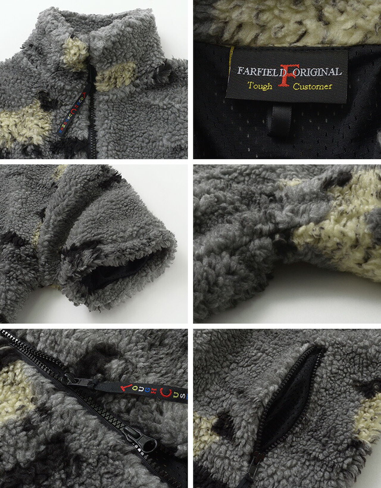 Jacquard Weave Boa Short Sleeve Fell Jacket,, large image number 13