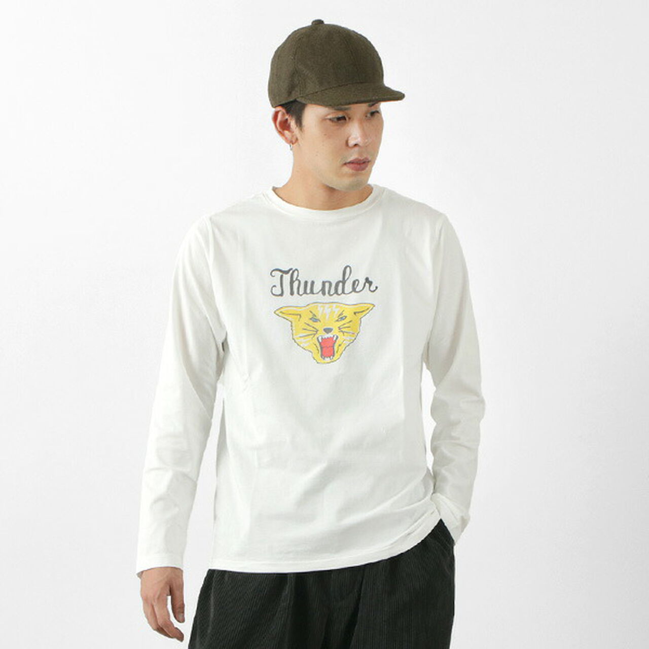 Special order LW Processed Print Long Sleeve T-Shirt (DOG),Offwhite, large image number 0