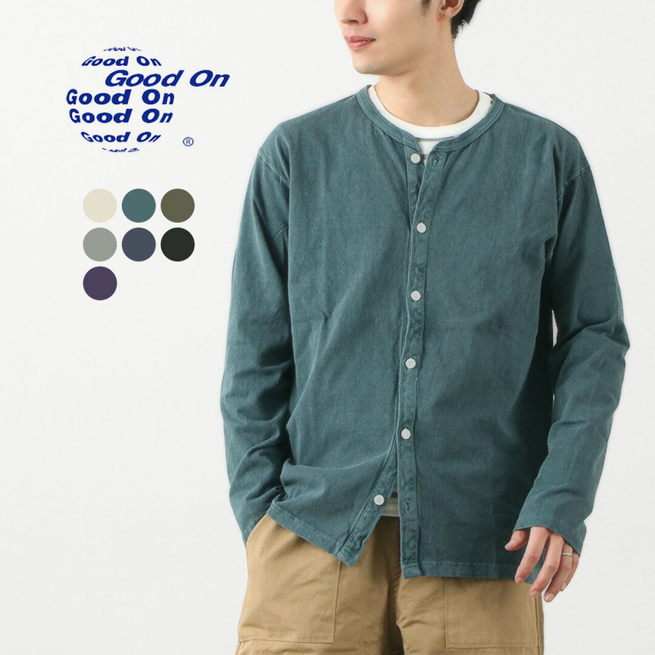 Special Order Color Crew neck TEE Cardigan,, large image number 1