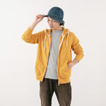 Inverse Weave High Neck Full Zip Hoodie Sweatshirt,Yellow, swatch