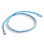Silver Ball Beads Duo Bracelet,Blue, swatch