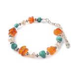 Turquoise Amber Pearl Combi Bracelet,Turquoise_Amber_Pearl, swatch