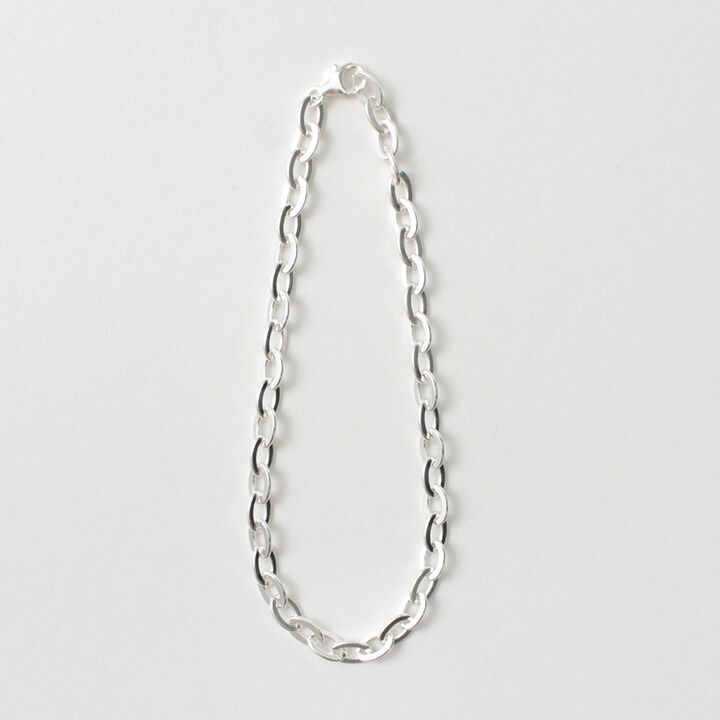 Flat cable chain anklet silver 925