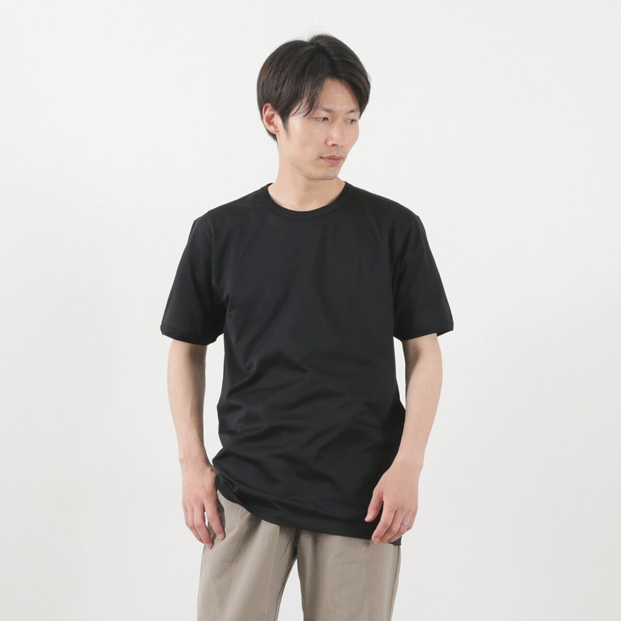 Annone Crew Neck Basic T-Shirt,Nero, large image number 0
