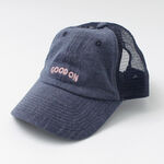 Special order TEE mesh cap "GOOD ON" embroidery,Navy, swatch