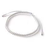 Silver Ball Bead Duo Anklet,Grey, swatch