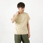 Special Order LW Processed Henry Neck T-Shirt,Yellow, swatch
