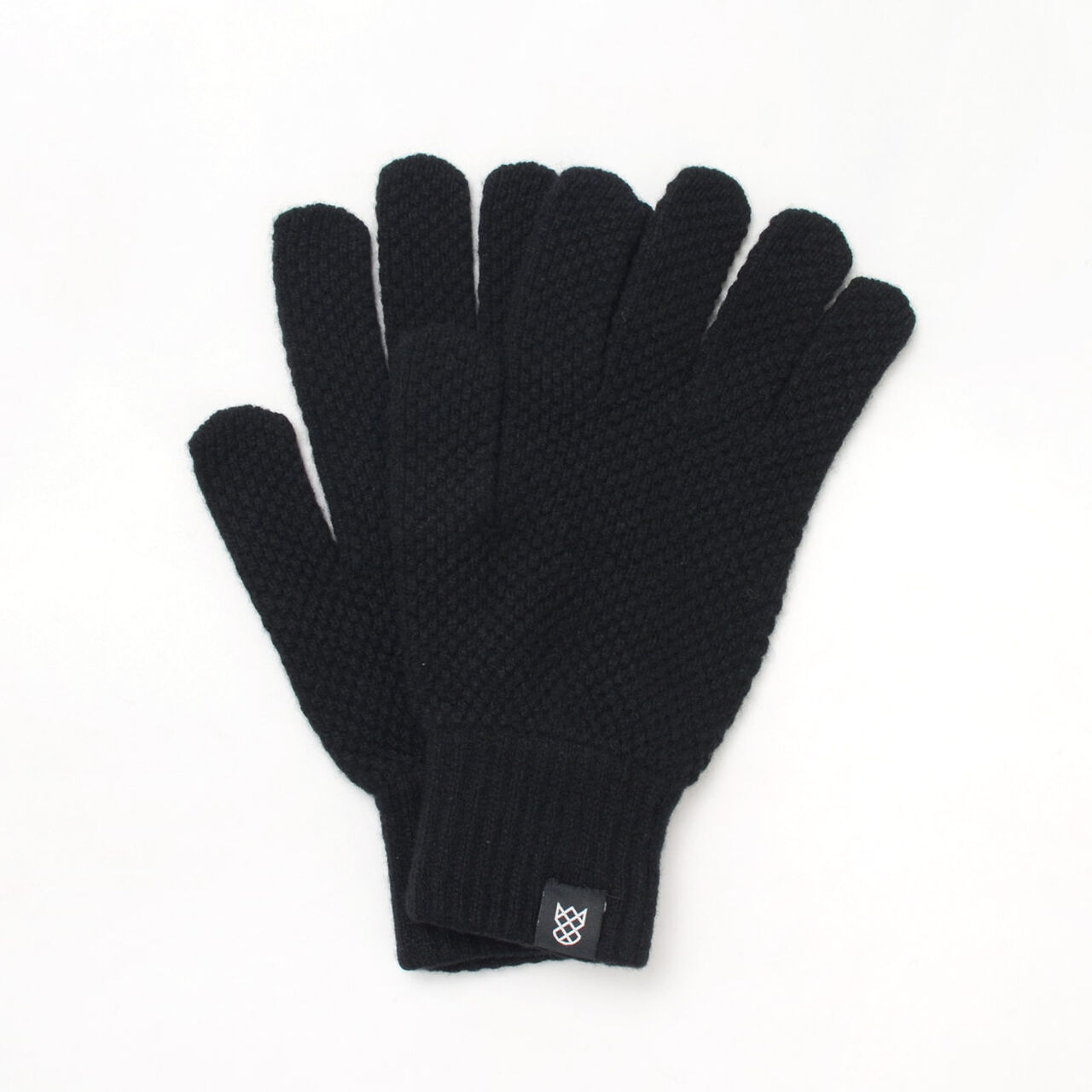 Special Order Tuck Stitch Knit Gloves,Black, large image number 0