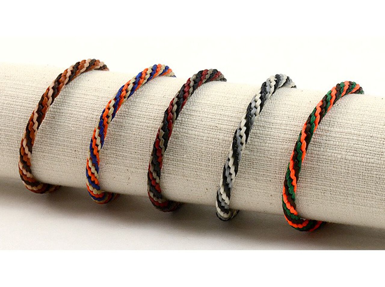 Spiral Coloured Braid Wax Cord Bracelet,, large image number 10