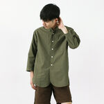 Special order FRC006 military dump band collar shirt,Olive, swatch