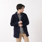 Airy Wool Chester Coat,Navy, swatch