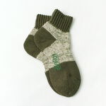 2-Tone Pile Quarter Socks,Green, swatch