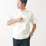 BR-5266 Ox S/S button-down shirt,White, swatch