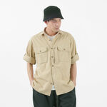 Ultimate Wide Shirt Hemp Cotton/Recycled Polyester Weather Cloth,Beige, swatch