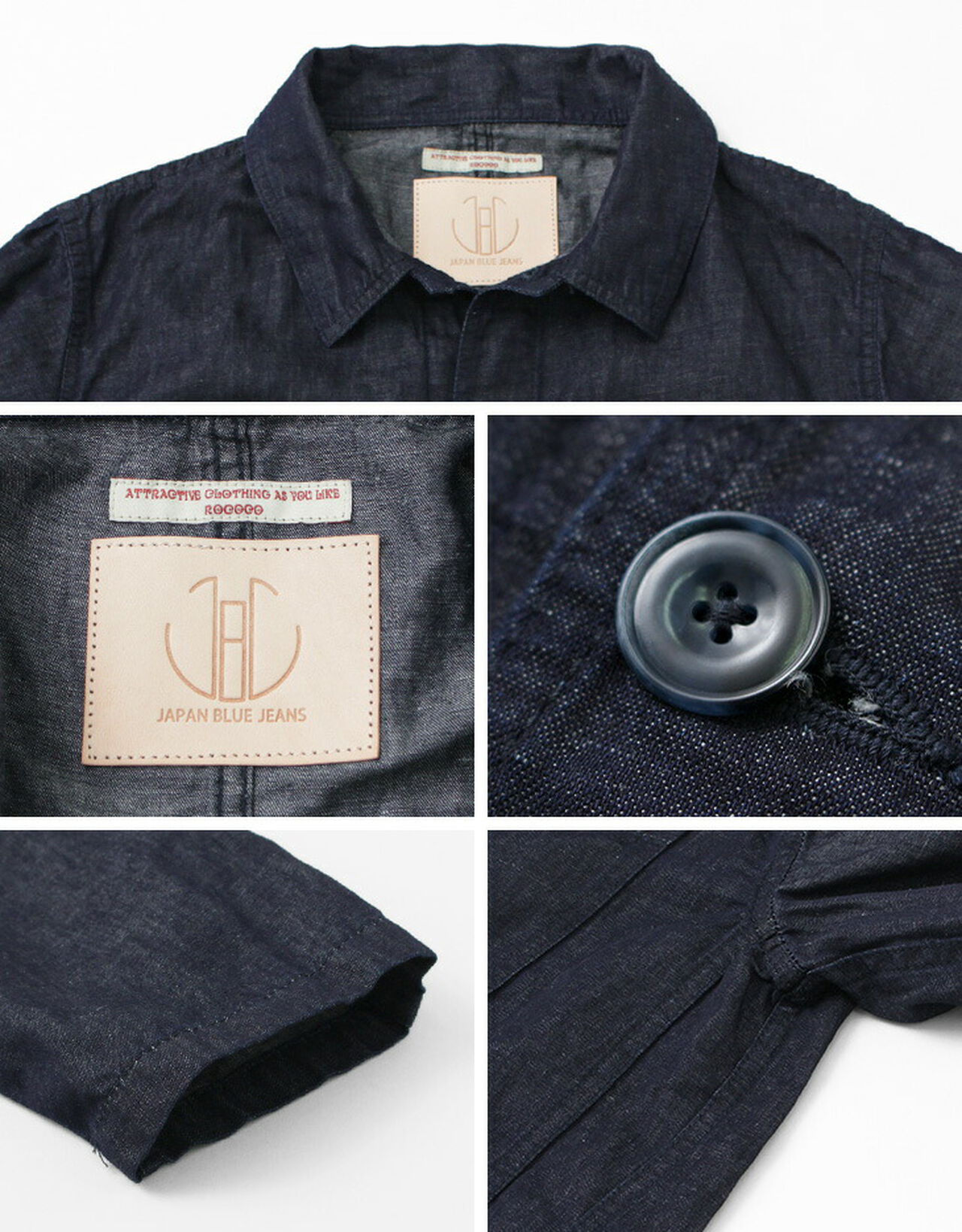 Special Order RJB7070 Summer French Coverall Jacket Cotton Linen Denim,, large image number 12