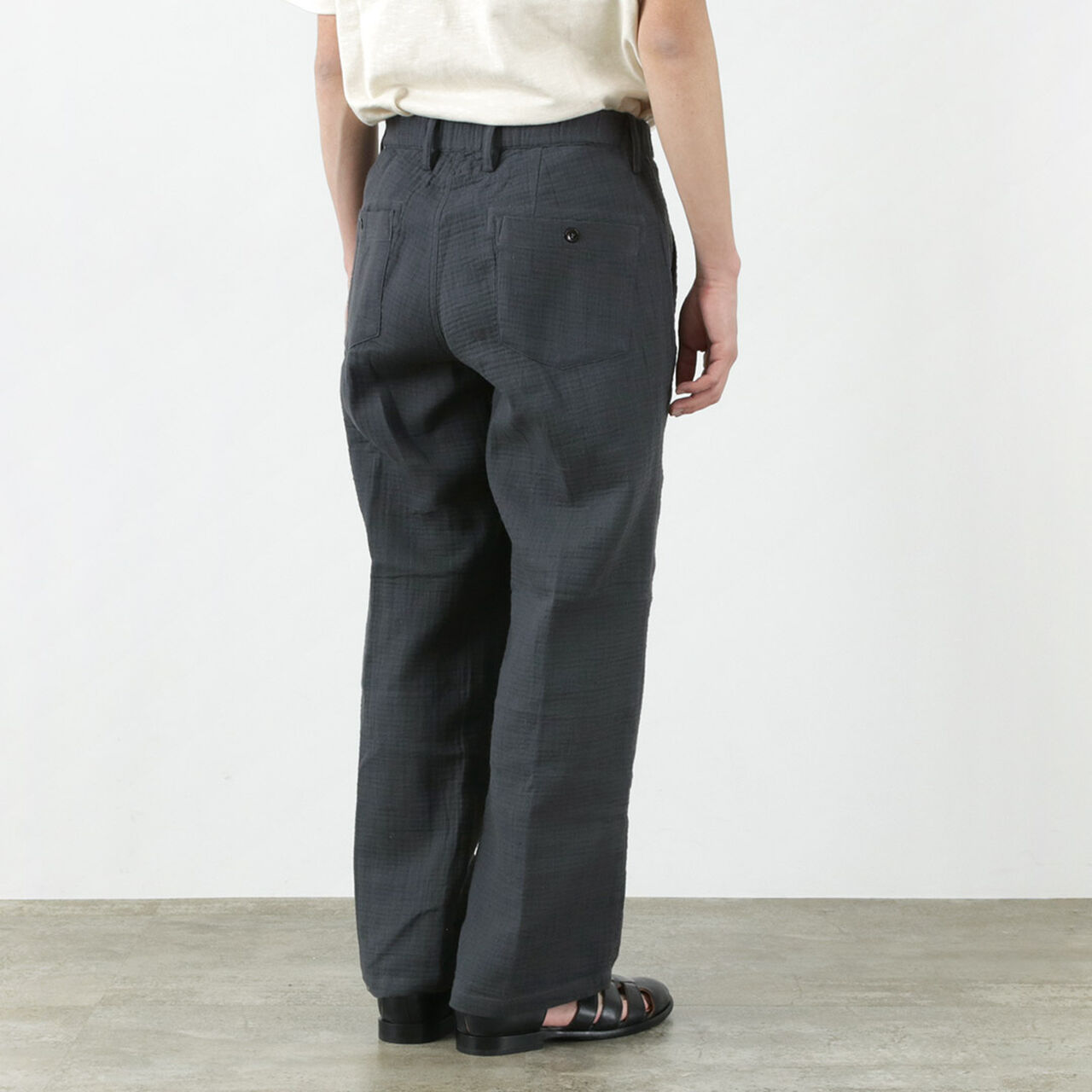 Triple gauze tuck work trousers,, large image number 9