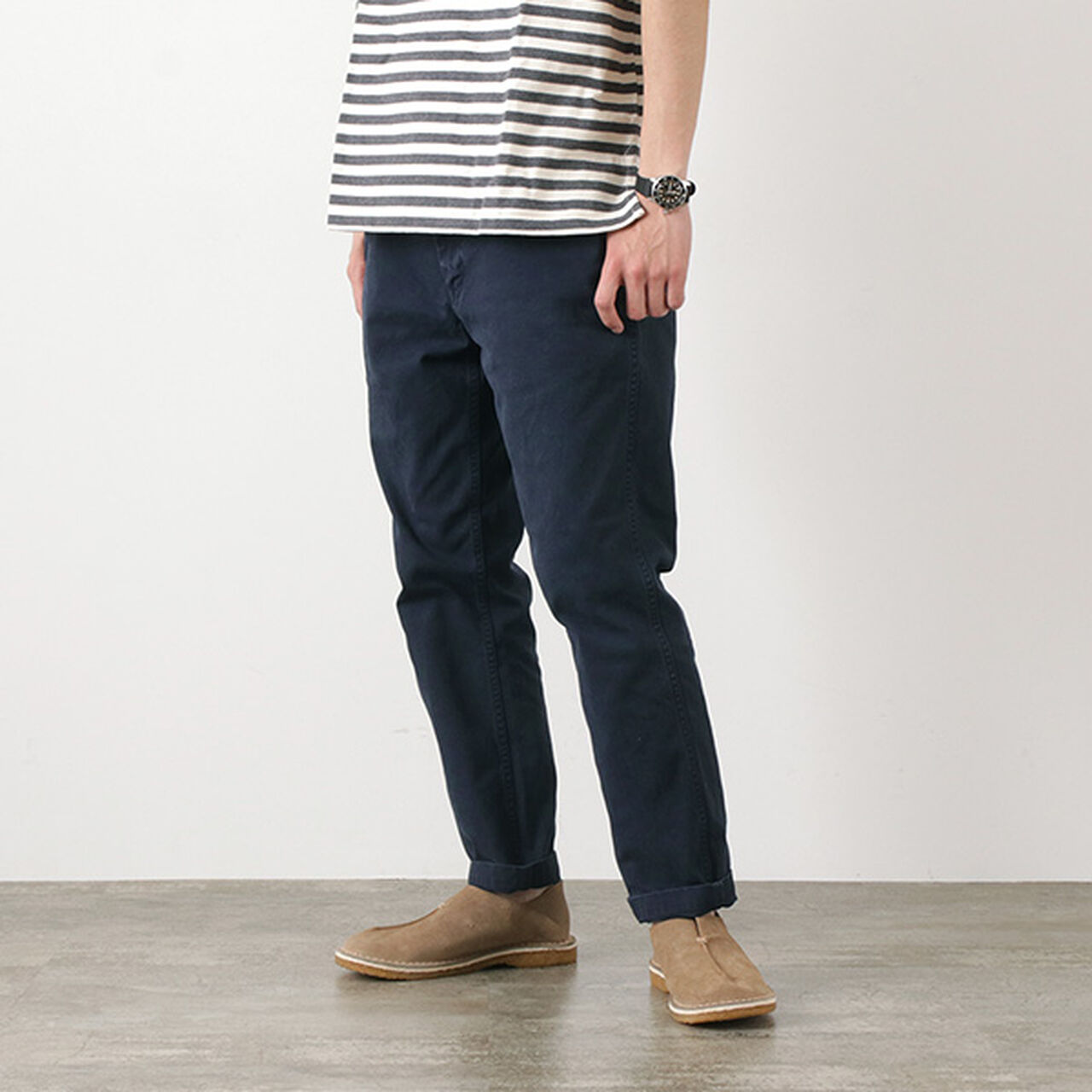 Chino Tapered Trousers,Navy, large image number 0