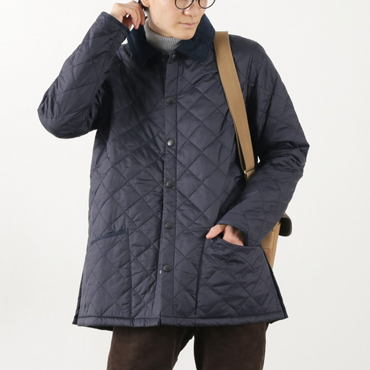 Liddedale SL nylon quilt jacket,Navy, large image number 0