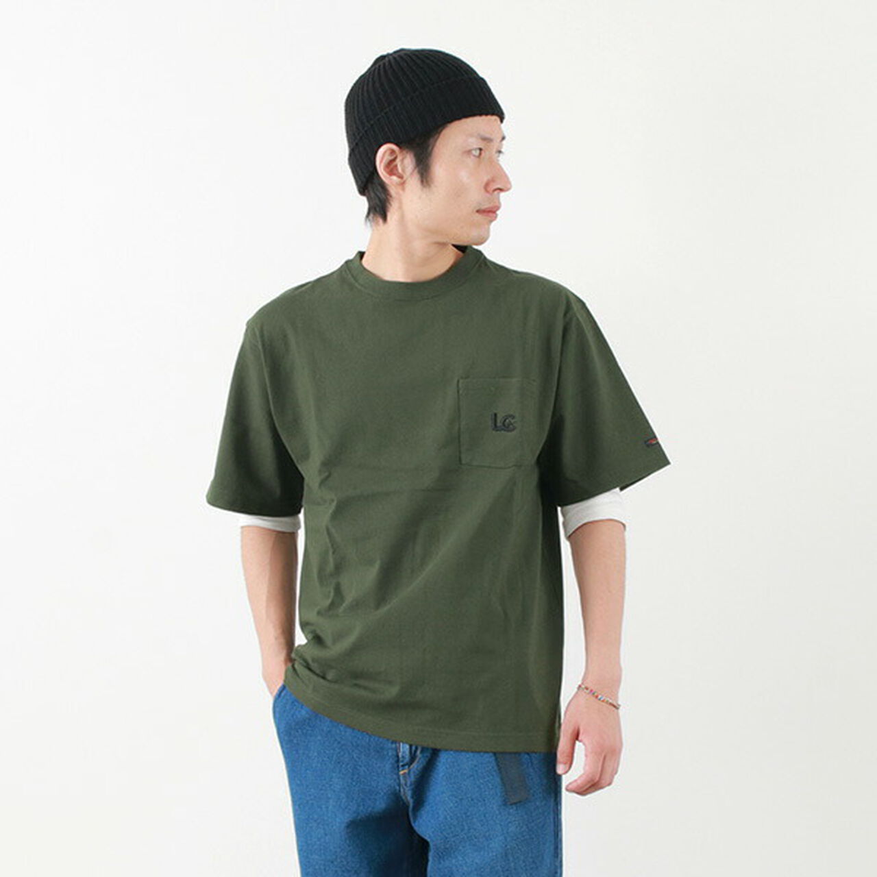 Heavyweight Pocket T-shirt / Short Sleeves,ForestGreen, large image number 0