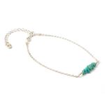 Chita Turquoise Silver Chain Anklet,Blue, swatch